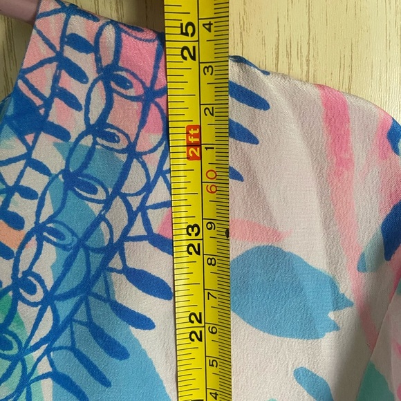 Lilly Pulitzer Amelia Island Tunic ~ Out to sea Silk Tunic Sz Small - Picture 7 of 8